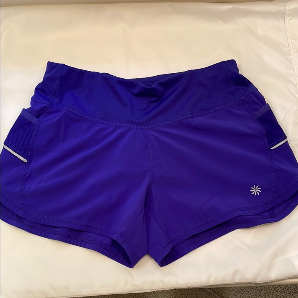 Athleta Purple Athletic Shorts Moisture-Wicking Reflective